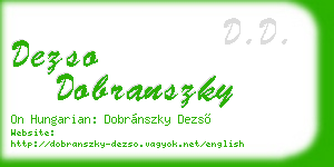 dezso dobranszky business card