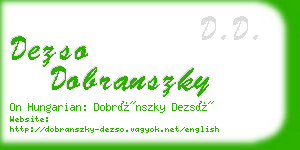 dezso dobranszky business card